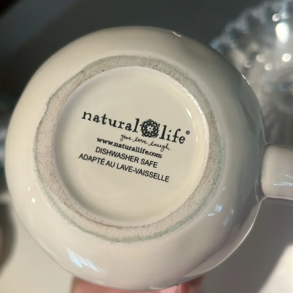 Natural Life Monogram T Cup Of Happy Boho Coffee Tea Mug